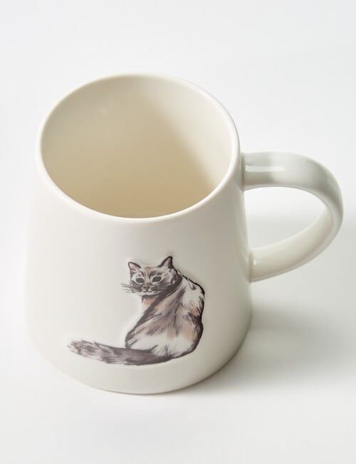 Bosa Companion Cat Mug, 410ml, White product photo View 02 L