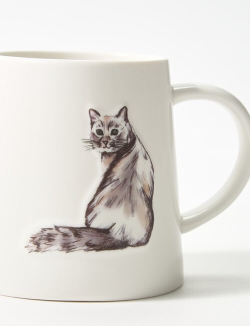 Bosa Companion Cat Mug, 410ml, White product photo View 03 L