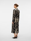 Vero Moda Hadley Long Sleeve Shirt Dress, Black Print product photo View 02 S