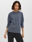Vero Moda Doffy Long Sleeve Jumper, Navy Marle product photo