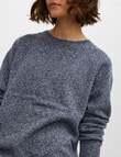 Vero Moda Doffy Long Sleeve Jumper, Navy Marle product photo View 03 S
