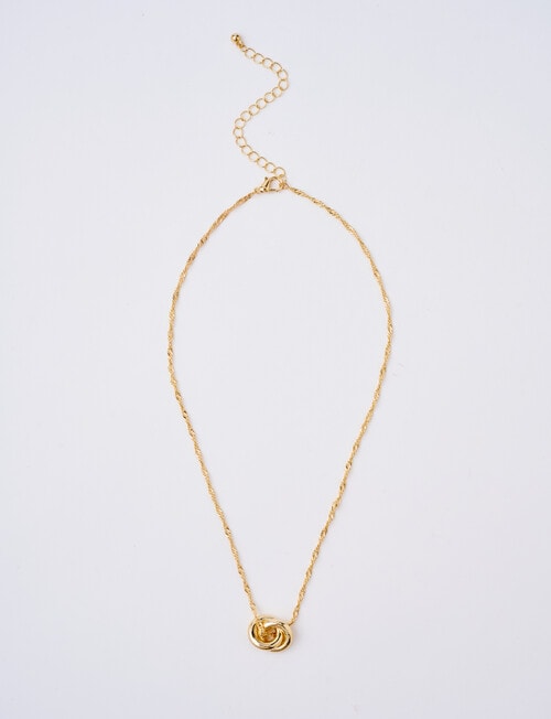 Whistle Ring Necklace, Gold Tone product photo