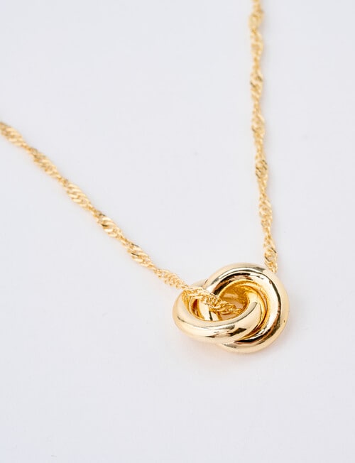Whistle Ring Necklace, Gold Tone product photo View 02 L