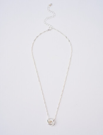 Whistle Ring Necklace, Silver Tone product photo