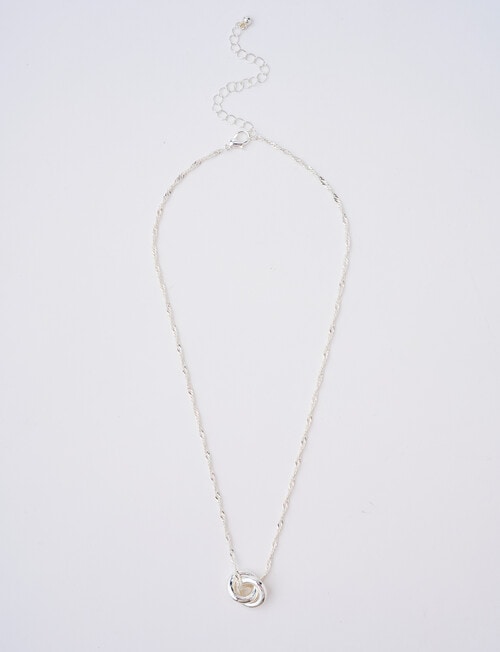 Whistle Ring Necklace, Silver Tone product photo