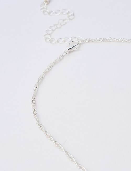 Whistle Ring Necklace, Silver Tone product photo View 03 L