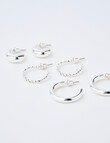 Whistle Hoop Earring Set, 3-Pack, Silver Tone product photo View 02 S
