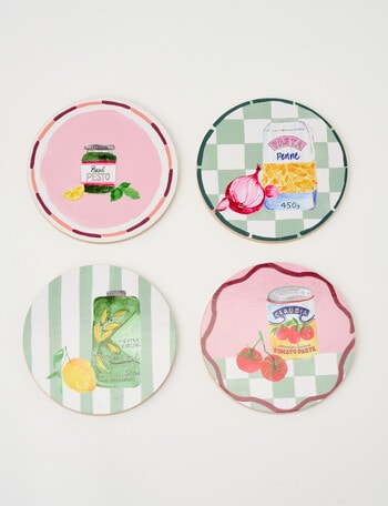 Porto Valentina Round Coasters, Set of 4, 10cm product photo