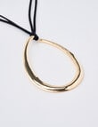 Whistle Oval Pendant Necklace, Gold Tone product photo View 02 S