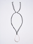 Whistle Oval Pendant Necklace, Silver Tone product photo