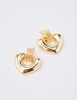 Whistle Heart Earrings, Gold Tone product photo