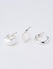 Whistle Sml Huggie Earring Set, 3-Pack, Silver Tone product photo View 03 S