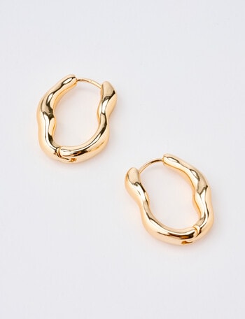 Whistle Geo Earrings, Gold Tone product photo