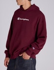 Champion Puff Script Hoodie, Maroon product photo View 02 S