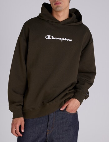Champion Puff Script Hoodie, Green product photo