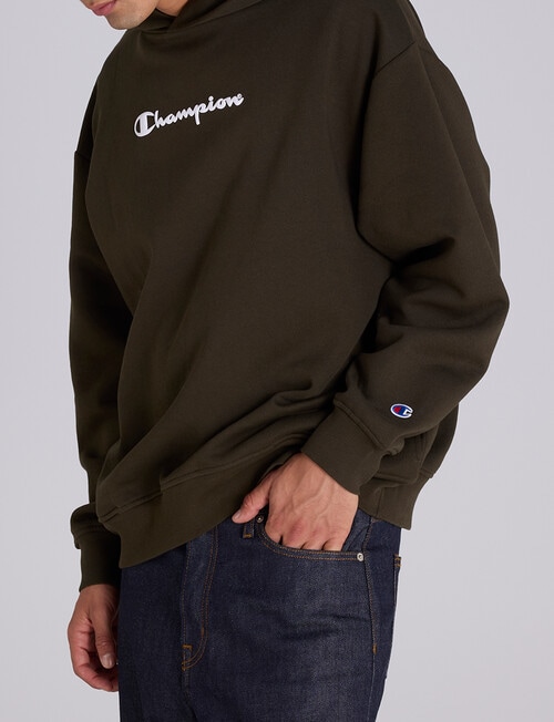 Champion Puff Script Hoodie, Green product photo View 02 L