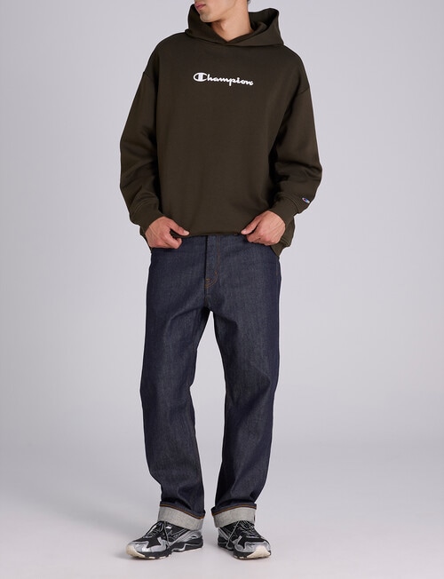 Champion Puff Script Hoodie, Green product photo View 04 L