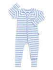 Bonds Wondersuit Rib Stripe Sail Away Zippy, Blue & White product photo