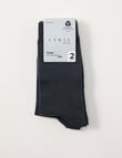 Lyric Wool Rich Crew Sock, 2-Pack, Charcoal product photo View 02 S