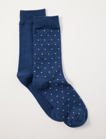 Lyric Wool Rich Spot Crew Sock, 2-Pack, Blue product photo