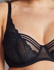 Perfects Epic Lace Underwire Bra, Black, D-G product photo View 02 S