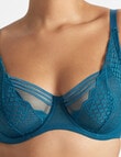 Perfects Epic Lace Underwire Bra, Blue Coral, D-G product photo View 02 S