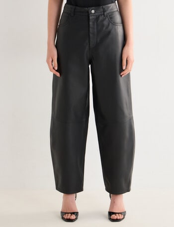 State of play Leather Barrel Pant, Black product photo