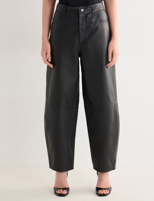 State of play Leather Barrel Pant, Black product photo