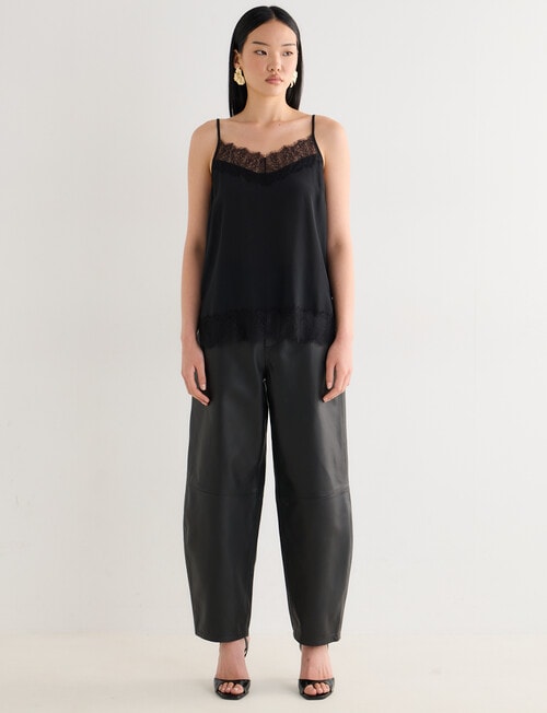 State of play Leather Barrel Pant, Black product photo View 03 L