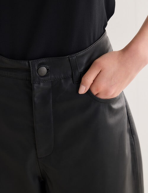 State of play Leather Barrel Pant, Black product photo View 04 L