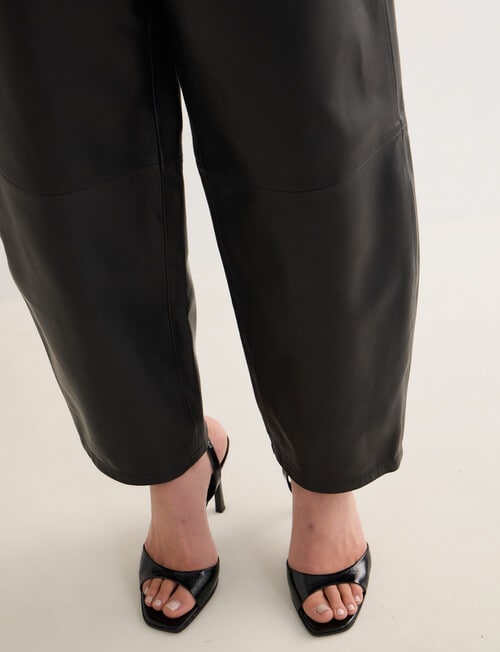 State of play Leather Barrel Pant, Black product photo View 05 L