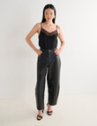 State of play Leather Barrel Pant, Black product photo View 07 S