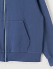 No Issue Front Zip Oversize Hoodie, Blue product photo View 03 S