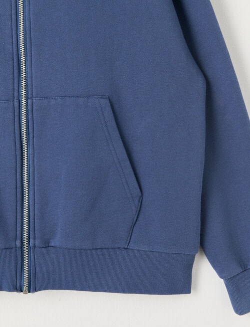 No Issue Front Zip Oversize Hoodie, Blue product photo View 03 L