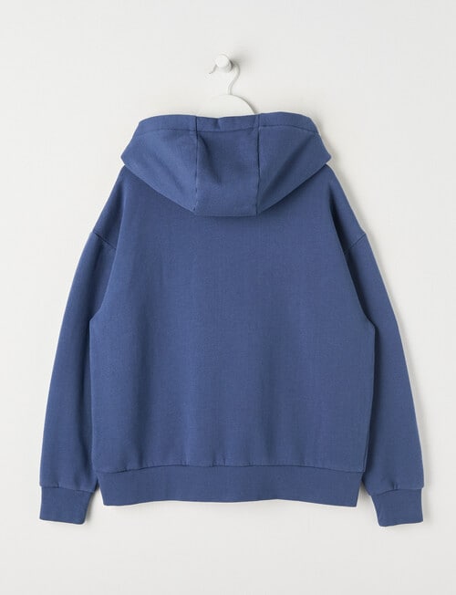 No Issue Front Zip Oversize Hoodie, Blue product photo View 04 L
