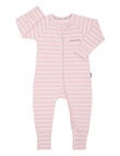Bonds Rib Stripe Zippy Wondersuit, Pink product photo