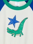 Bonds Soft Threads Croc-Star Pullover, Blue, White & Green product photo View 02 S
