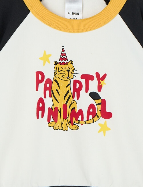 Bonds Soft Threads Party Animal Pullover, Brown, Black & White product photo View 02 L