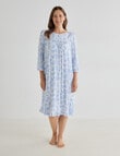 Ruby & Bloom Printed Nightie, Blue, 10-26 product photo View 03 S