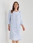 Ruby & Bloom Printed Nightie, Blue, 10-26 product photo