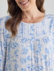 Ruby & Bloom Printed Nightie, Blue, 10-26 product photo View 05 S