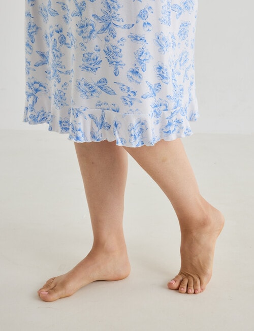 Ruby & Bloom Printed Nightie, Blue, 10-26 product photo View 06 L