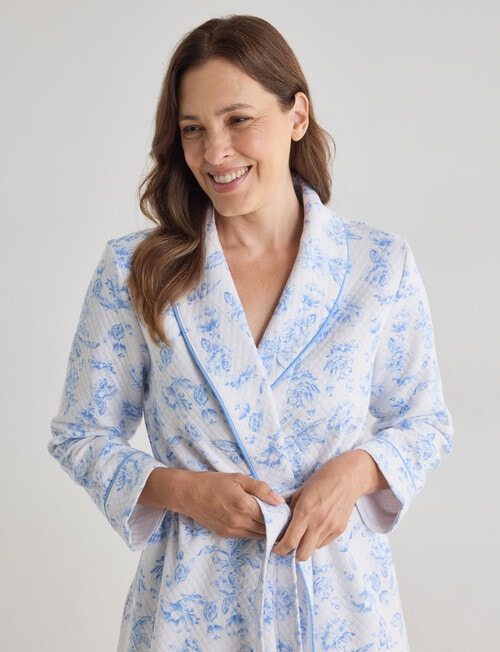 Ruby & Bloom Printed Robe, Blue, 10-26 product photo View 04 L