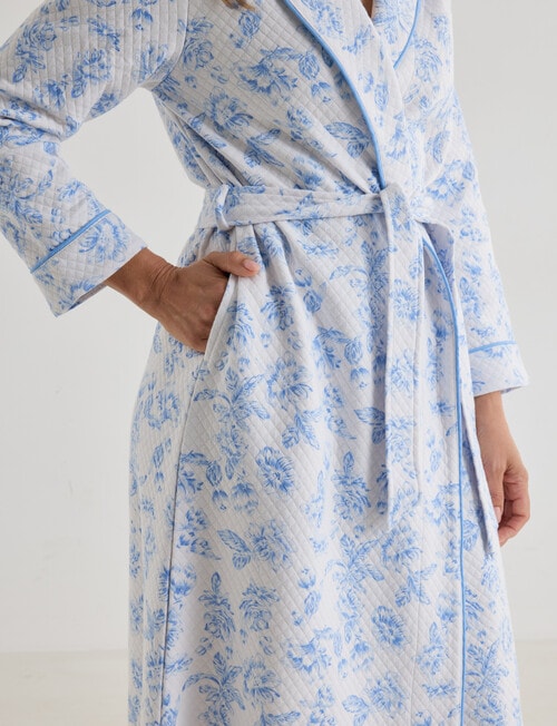 Ruby & Bloom Printed Robe, Blue, 10-26 product photo View 05 L