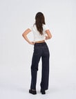 ONLY Madison Wide Denim Jean, Dark Blue product photo View 02 S
