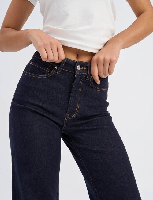 ONLY Madison Wide Denim Jean, Dark Blue product photo View 04 L