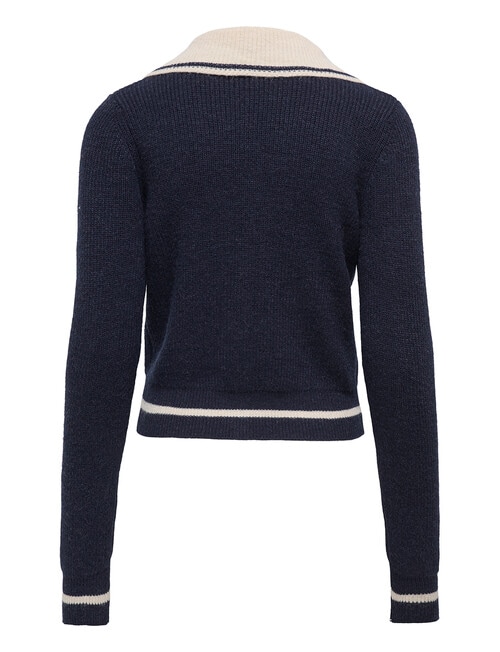 ONLY Zoe Button Up Collared Cardigan, Night Sky product photo View 02 L