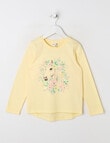 Mac & Ellie Unicorn Long Sleeve Tee, Pale Lemon product photo