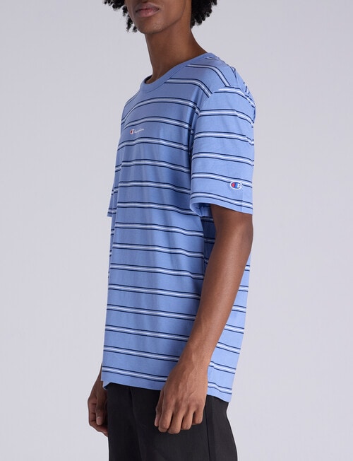 Champion Stripe Script Tee, Blue product photo View 02 L