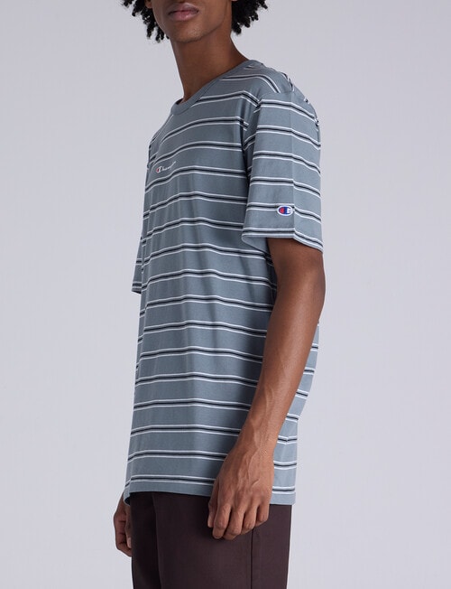 Champion Stripe Script Tee, Grey product photo View 02 L